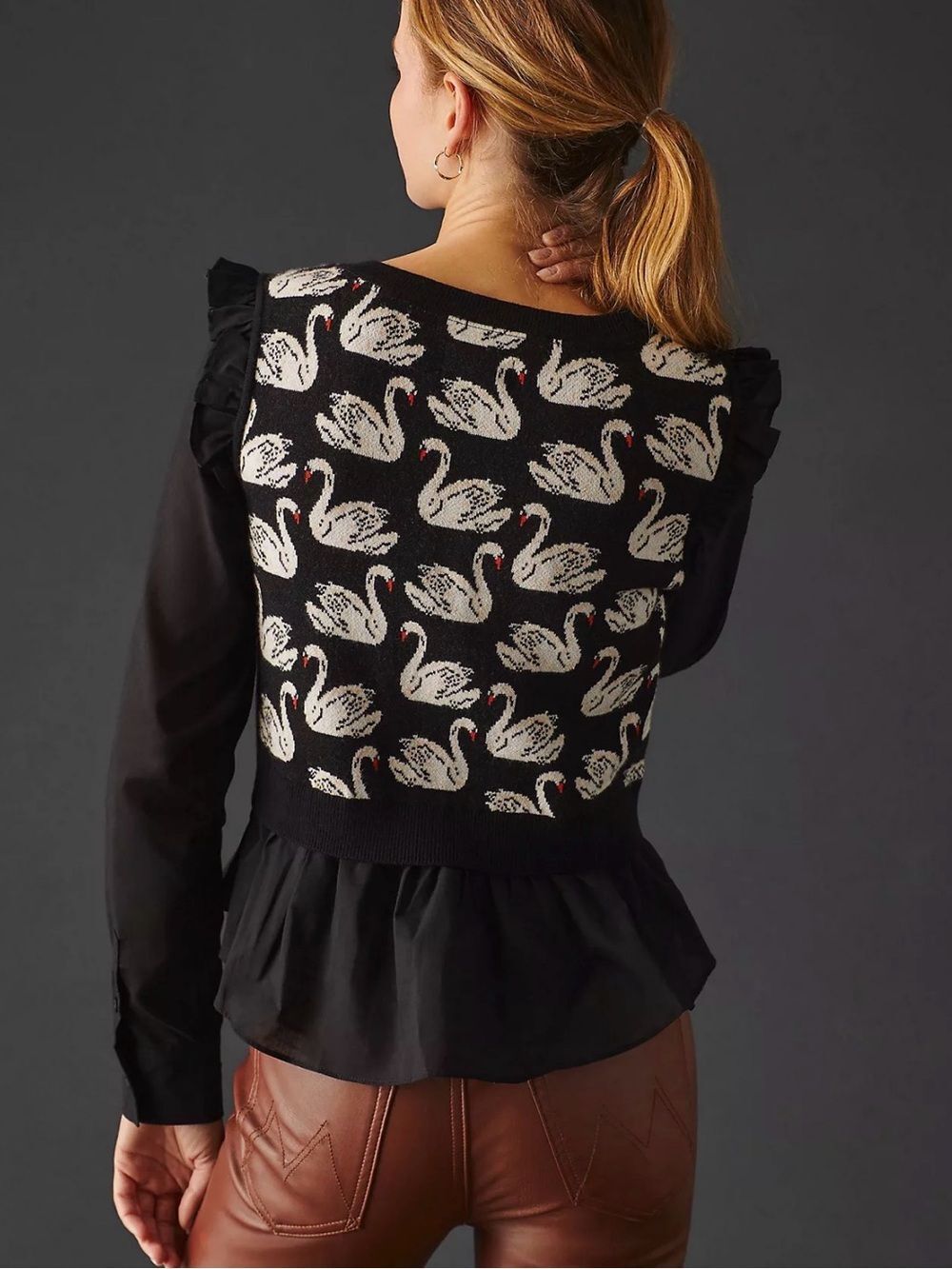 Anthropologie Maeve Layered Blouse Sweater